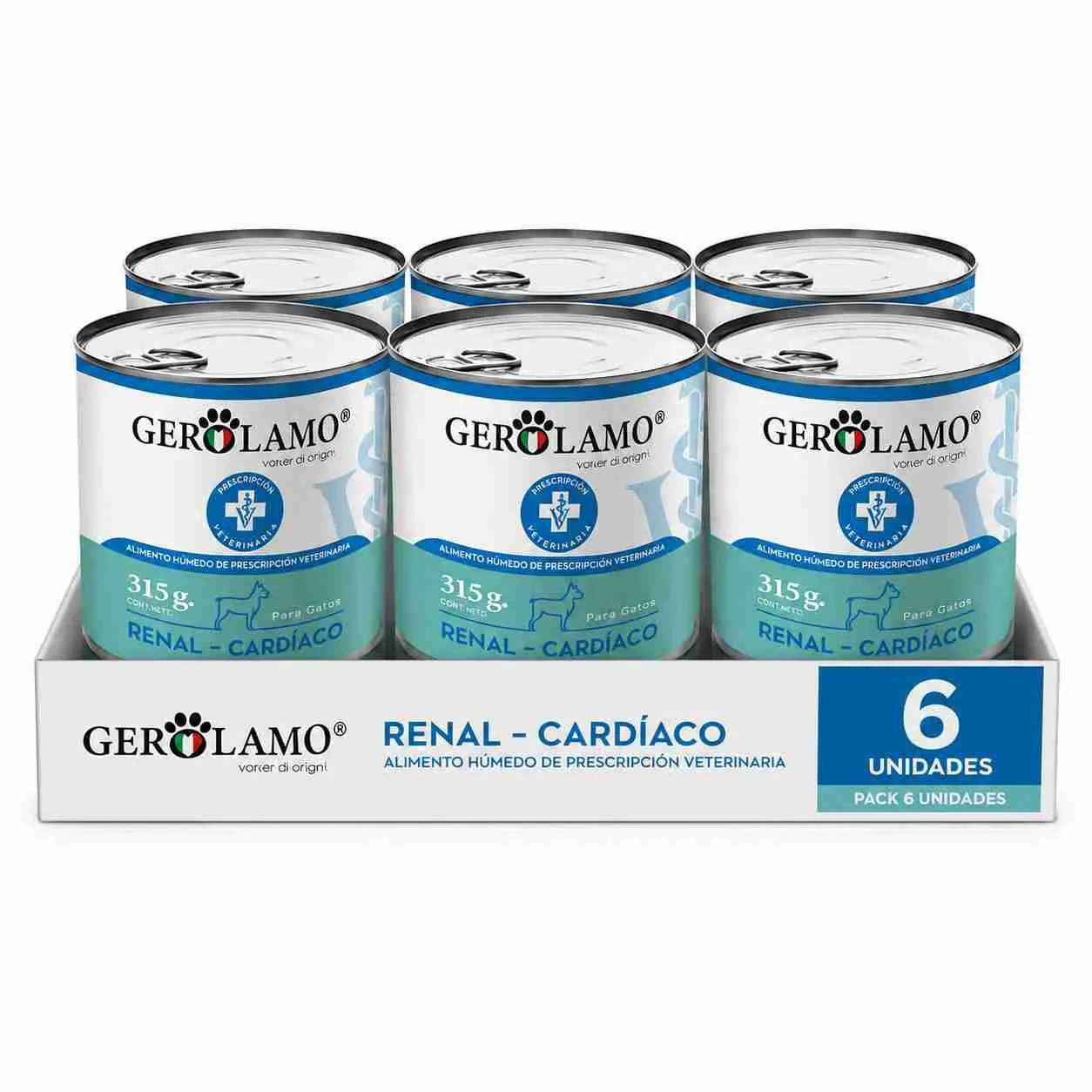 Pack 6 Gerolamo - Pate perro Adulto Renal Cardiaco
