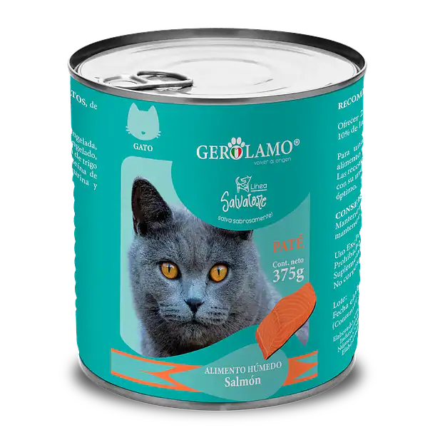 Gerolamo Salvatore Paté Gato Adulto Salmón 375g