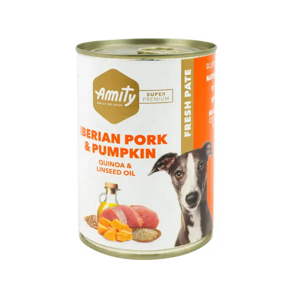 Amity Lata Iberian Pork and Pumpkin para Perros 400 g
