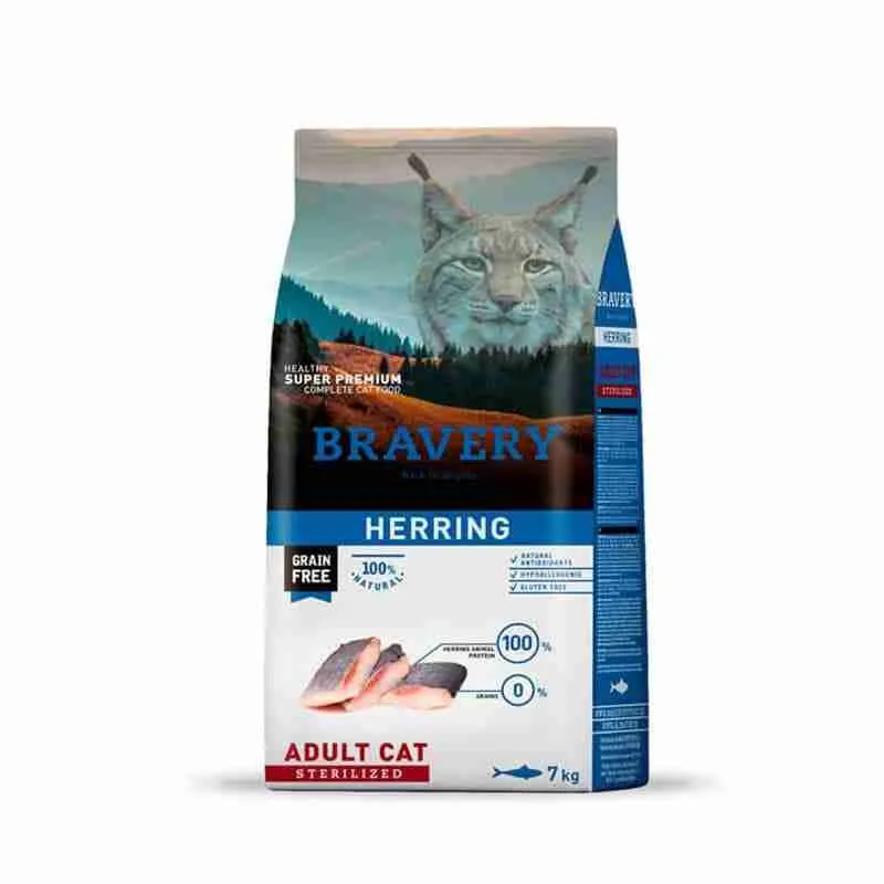 Bravery Gato Adulto Esterilizado Herring 7kg 🔴 Fecha Corta 5 de Septiembre 2026