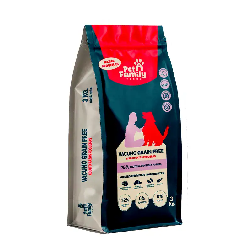 PetFamily Vacuno Grain Free Razas Pequeñas 3 kg