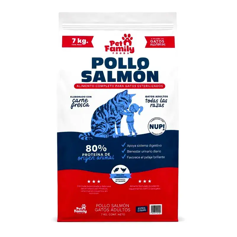 PetFamily Gato Pollo y Salmón 7 kg