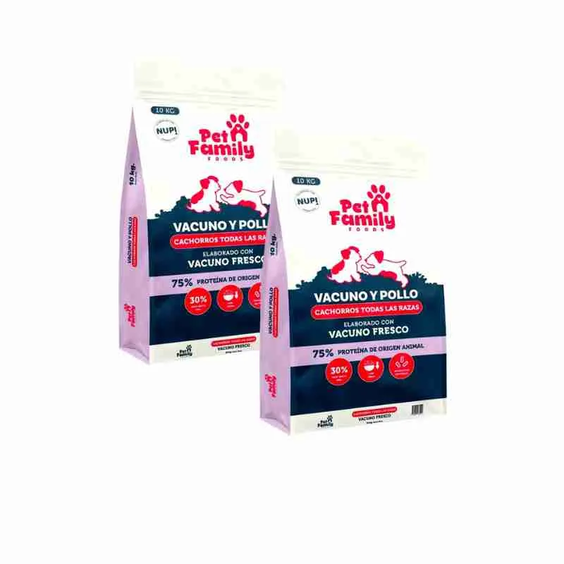 Pack 2 PetFamily Cachorro 10 kg