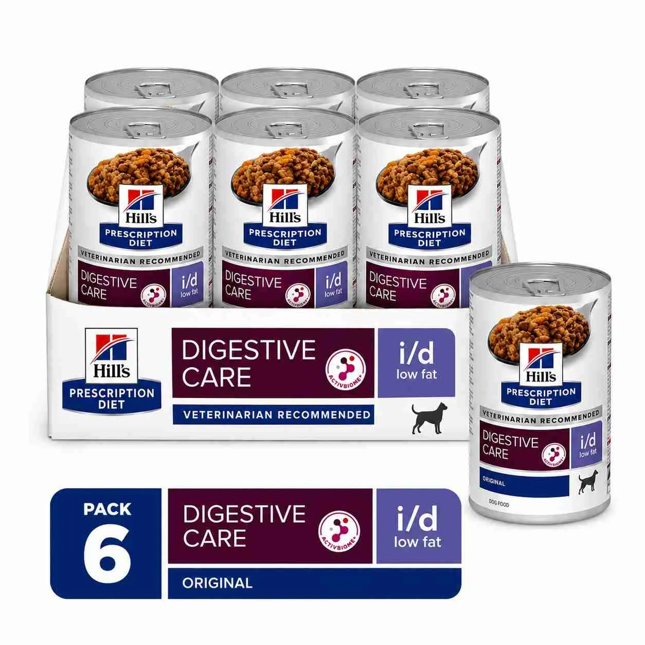 Pack 6 Hills Lata i/d Digestive Care Low fat CANINO