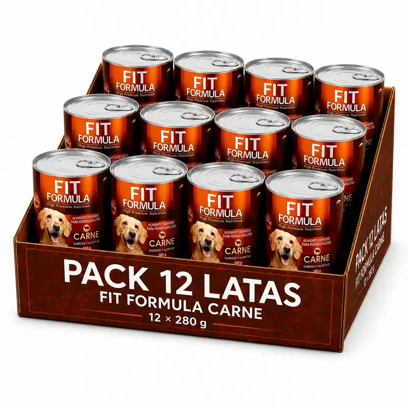 Pack 12 Latas Fit Formula Perro Carne 280 g