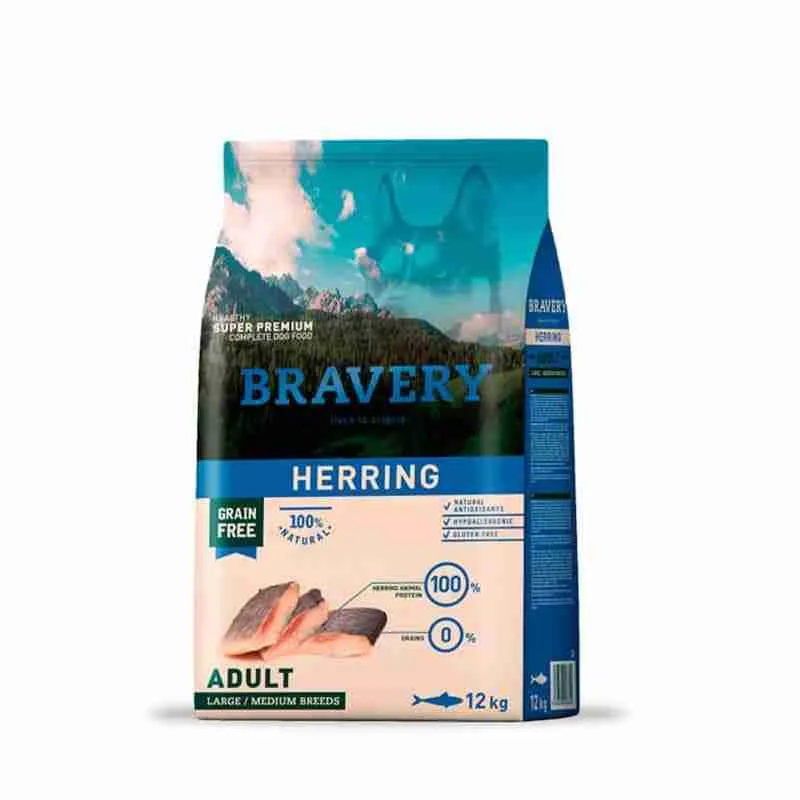 Bravery Perro Adulto Herring 12 kg