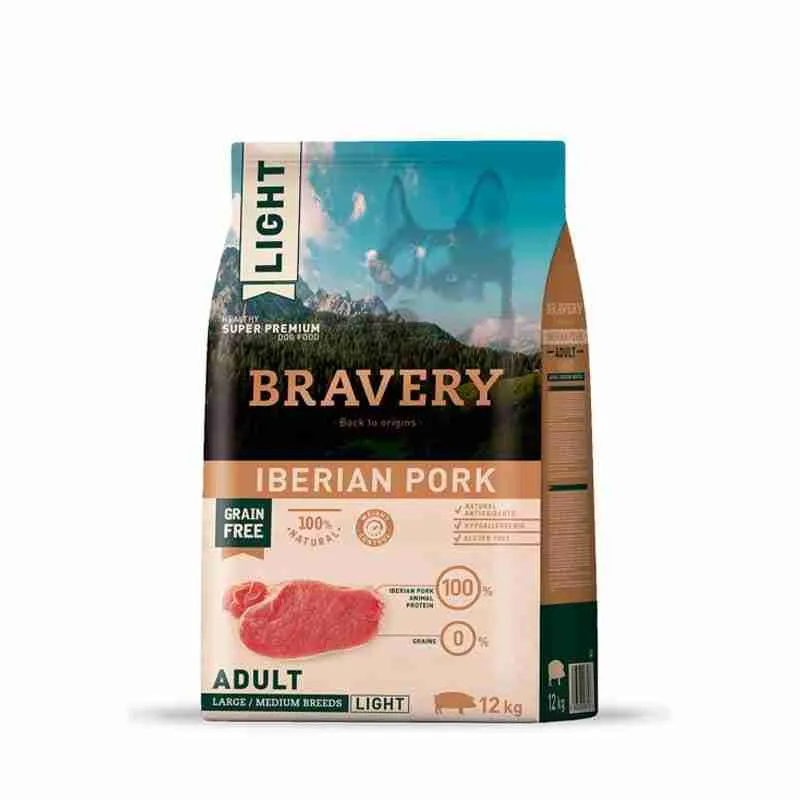 Bravery Perro Adulto LIGHT Iberian Pork 12 kg