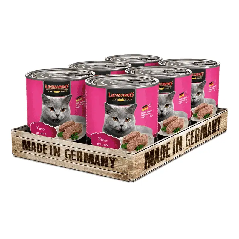 Pack 6 Latas Leonardo Quality Selection Ave 800 g