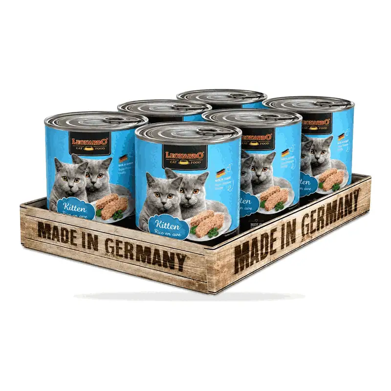 Pack 6 Latas Leonardo Quality Selection Kitten 800 g