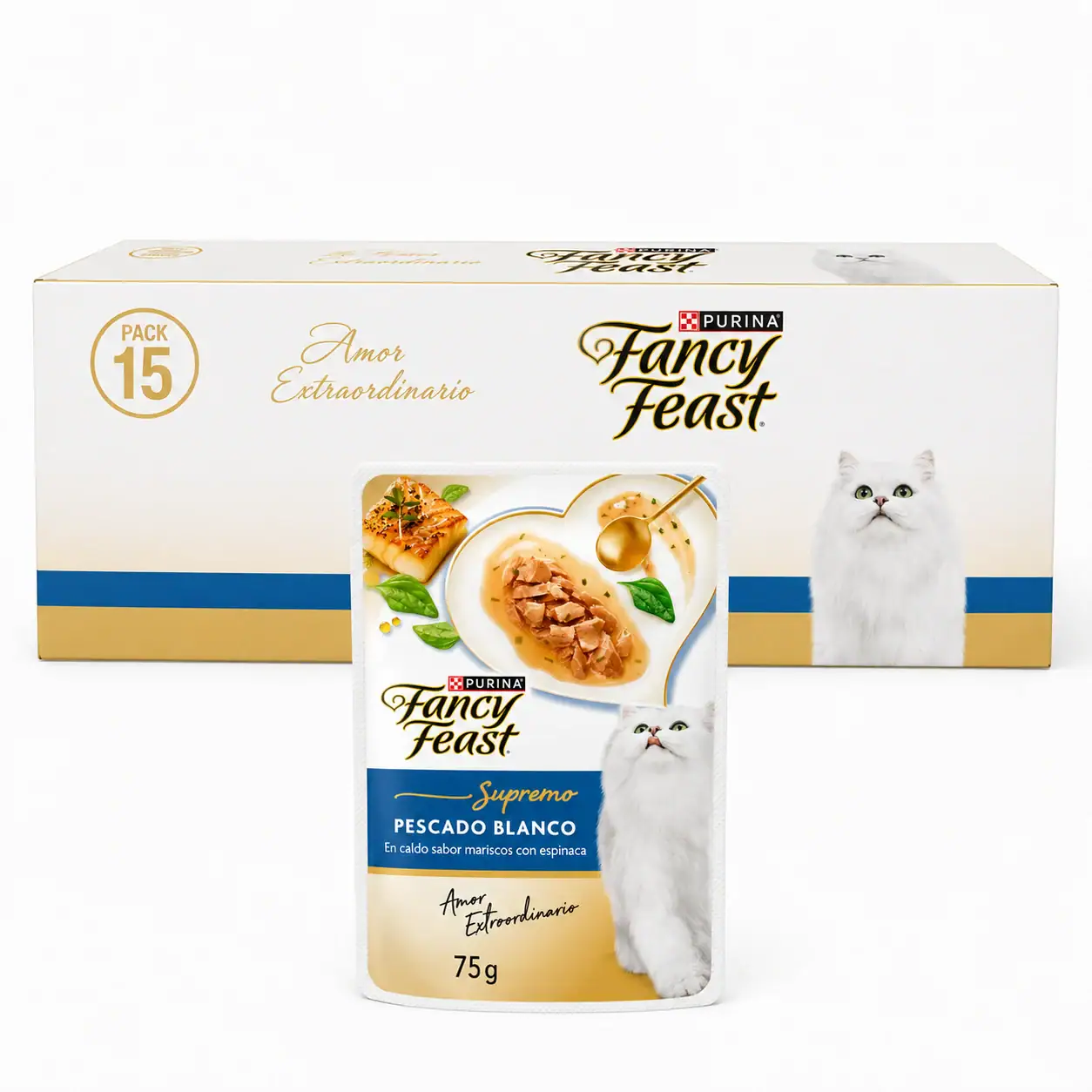 Pack 15 Pouch Fancy Feast Supreme Pescado 75 g