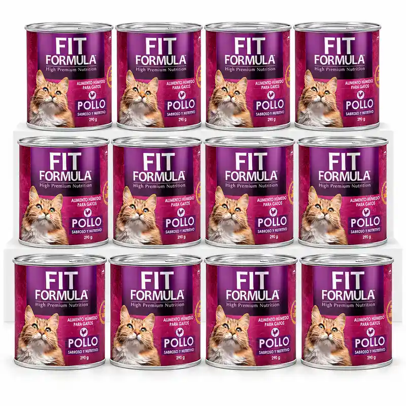 Pack 12 latas Fit Fórmula gato pollo 290 g