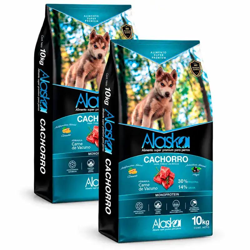 Pack Alaska Cachorro 20 kg Super Premium (2 × 10 kg)