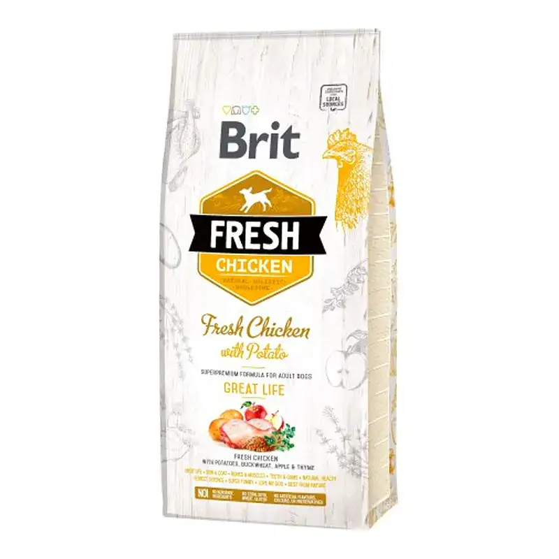Brit Fresh Chicken with Potato Adult Great Life 12 kg