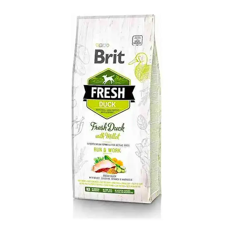 Brit Fresh Duck with Millet Adult Run & Work 12 kg