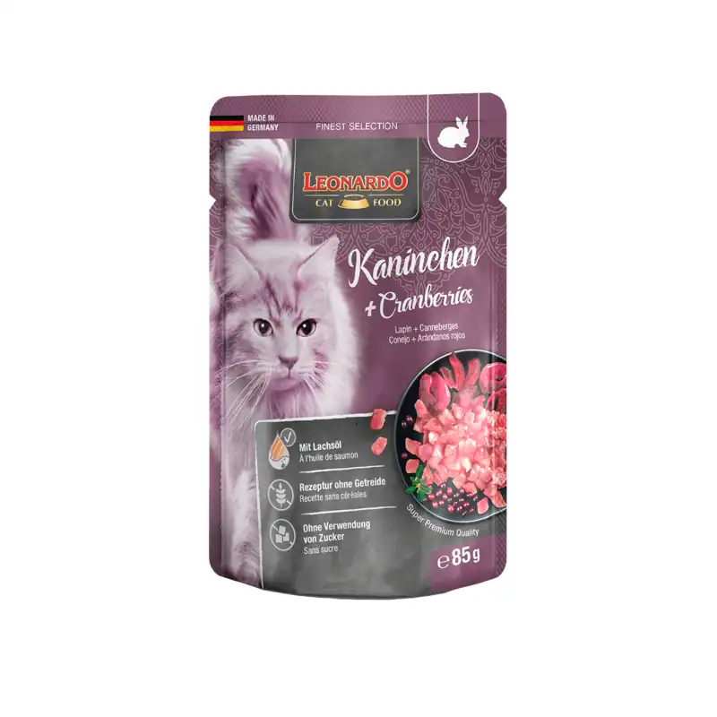 Sachet Leonardo Finest Selección Conejo y Arándanos 85 g