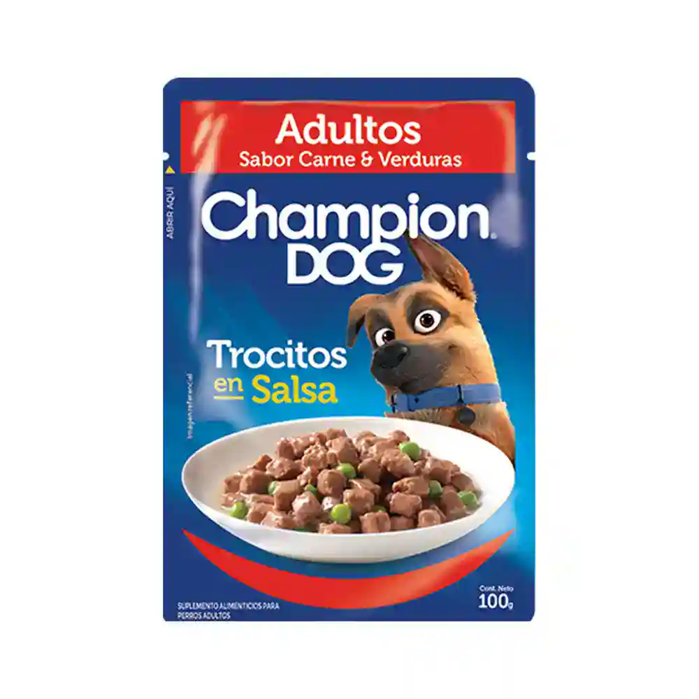 Sachet Champion Dog Húmedo Carne y Verduras 100gr