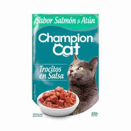 Sachet Champion Cat Húmedo Sabor Salmón y Atún 85 gr
