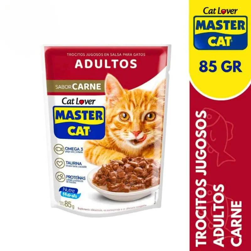 Sachet Master Cat Adulto - Húmedo Sabor Carne 85gr