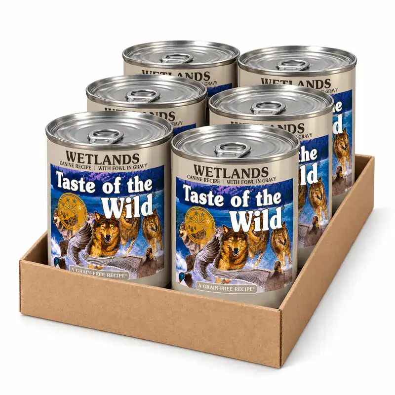 Pack Wetlands 6 Latas Taste of the Wild Pollo, Pato y Pavo 390 g