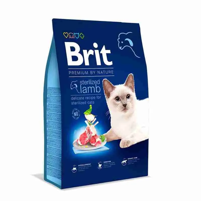 Brit Premium by Nature Cat sterilized lamb 8 kg
