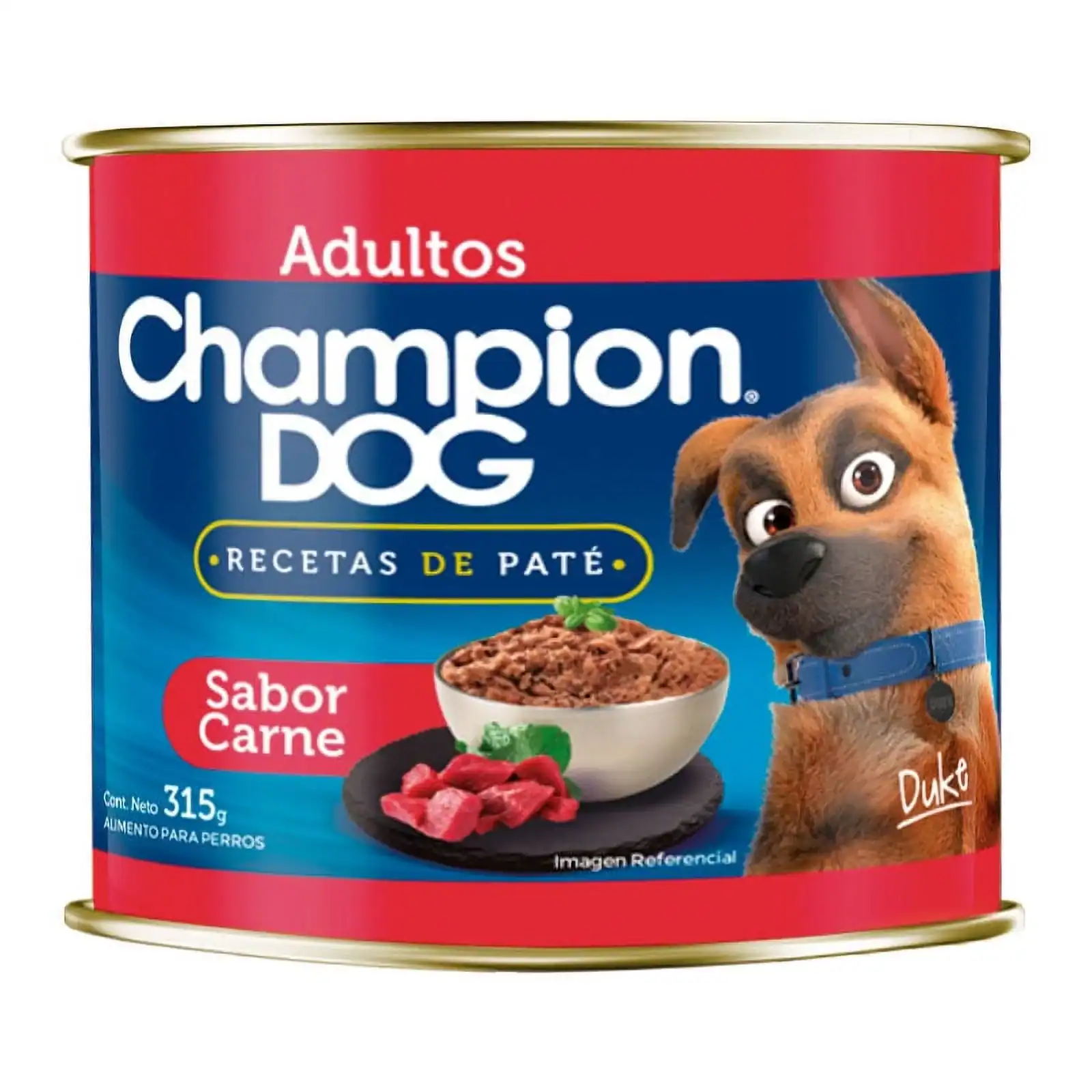 Pack 12 Latas Champion Dog Receta de Paté Sabor Carne 315gr