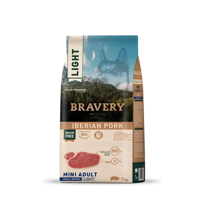 Bravery Perro Mini Adulto LIGHT Iberian Pork 7 kg