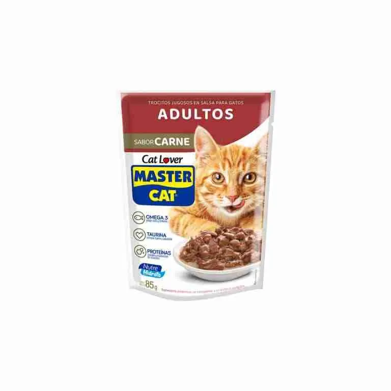 Pack 20 Sachet Master Cat Húmedo Sabor Carne 85gr c/u