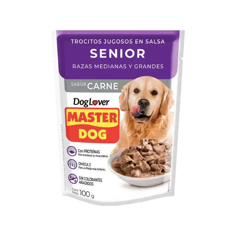 Pack 20 Sachet Master Dog Senior - Alimento Húmedo 100gr c/u