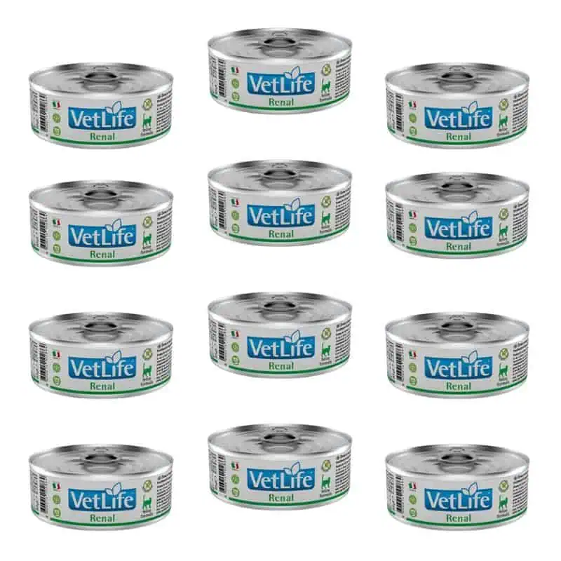 Pack 12 Latas Vet Life Gato Renal 85gr c/u