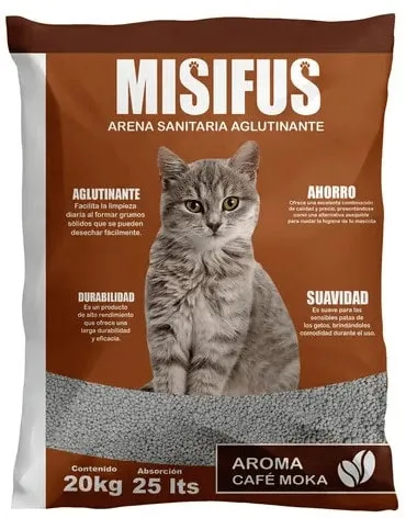Misifus Arena Sanitaria 20kg Aroma Café Moka