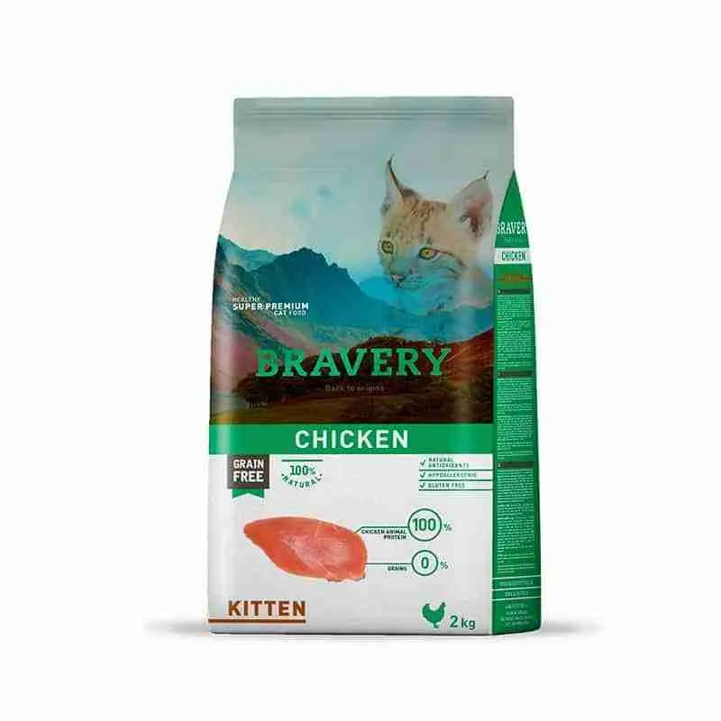 Bravery Gato Kitten Pollo 2 kg